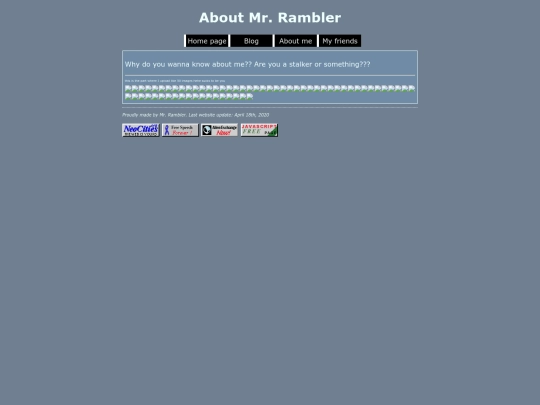 about-me screenshot
