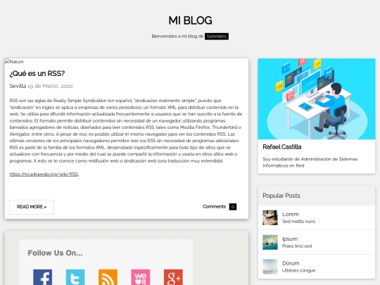 RSS/Index screenshot
