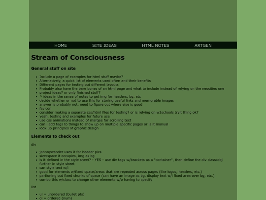 site_ideas screenshot