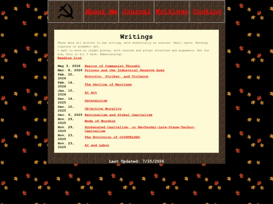 writing screenshot