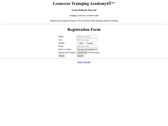 web page/index and register/register screenshot