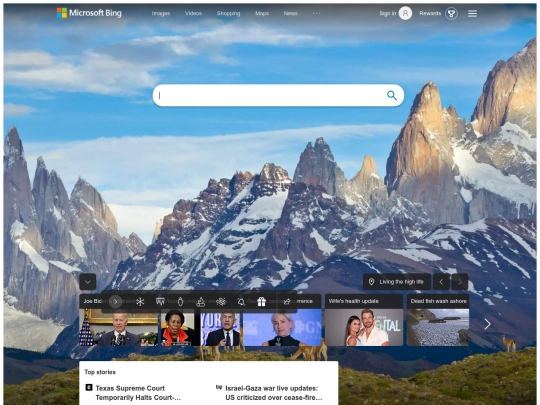 bing screenshot