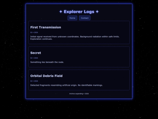 log screenshot