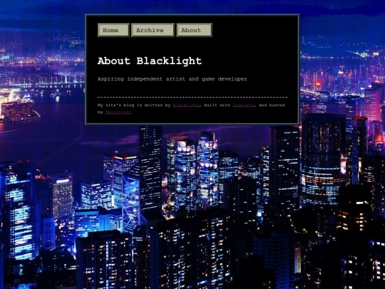 blog/about screenshot