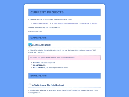 projects screenshot