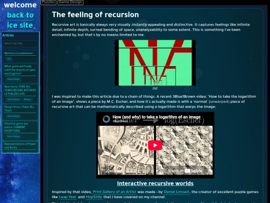 articles/recursion screenshot