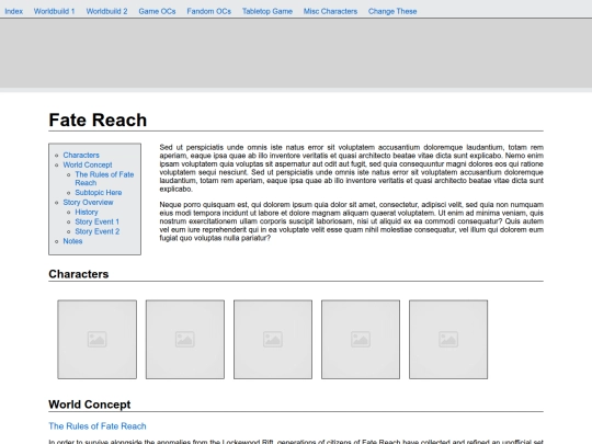 CharacterWiki/worldtemplate screenshot