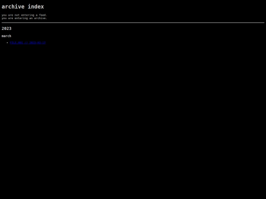 archiveindex screenshot