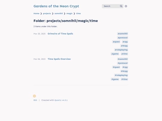 projects/somnihil/magic/time screenshot