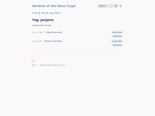 tags/projects screenshot