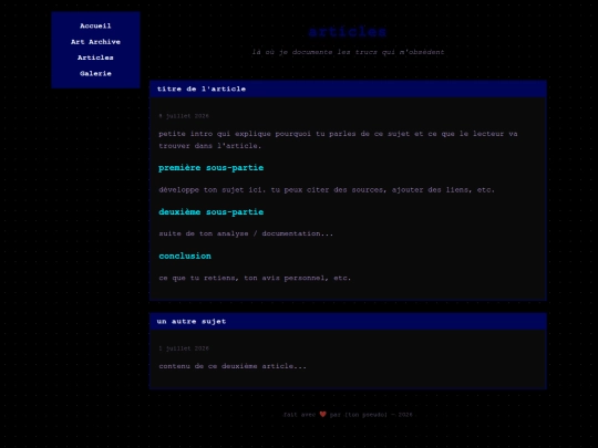 articles screenshot