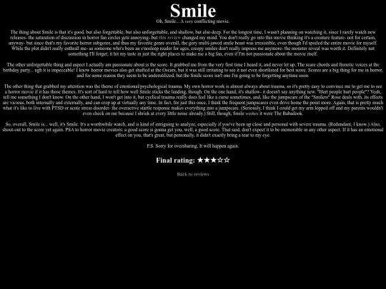 reviews/smile screenshot