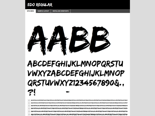 web fonts/edo_regular/edo-demo screenshot