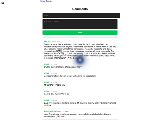 Comments screenshot