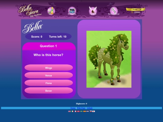phasergames/quiz/belloquiz/adventures screenshot