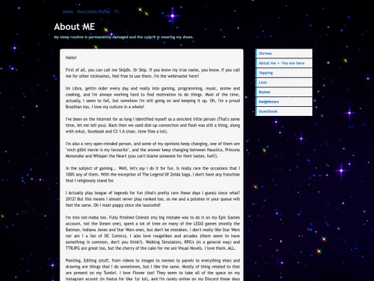 pages/aboutme screenshot