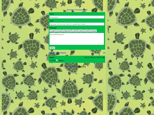 Turtle Time Guestbook - Atabook screenshot