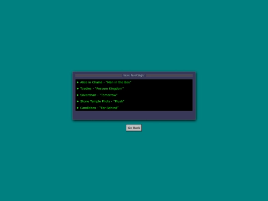 wax-nostalgic screenshot
