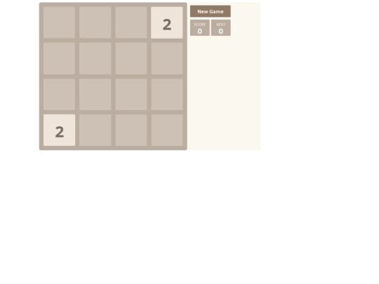 2048 screenshot