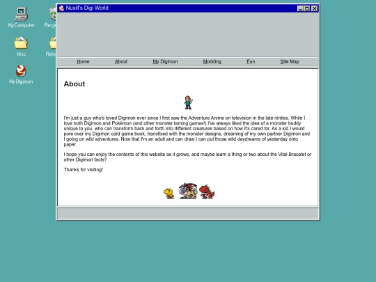 digimon/about screenshot