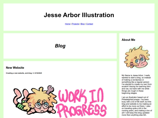 Blog screenshot