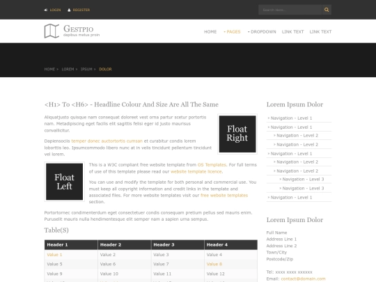 pages/sidebar-right screenshot