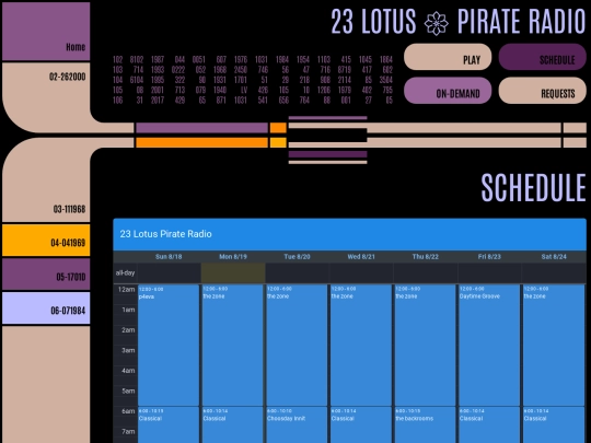 schedule screenshot