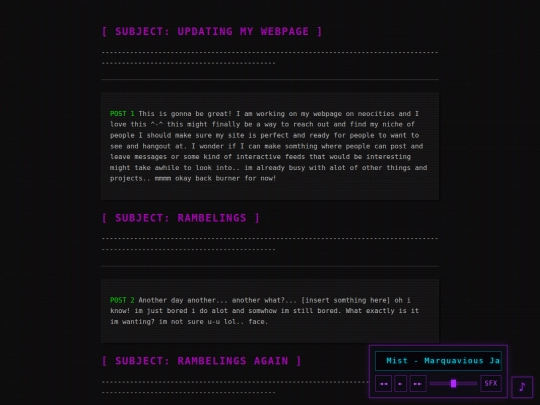 Thoughts screenshot