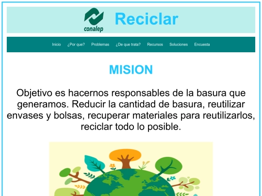 Reciclar/menu screenshot