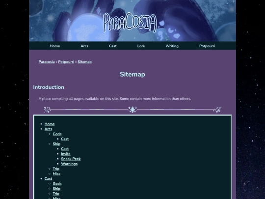 sitemap screenshot