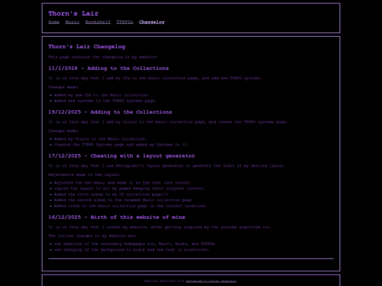 changelog screenshot