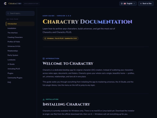 charactry_docs screenshot