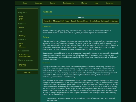 Species/humans screenshot