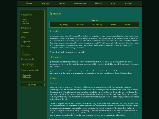 Species/ipotanes screenshot