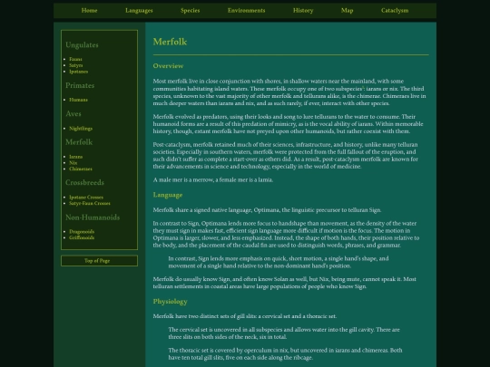 Species/merfolk screenshot