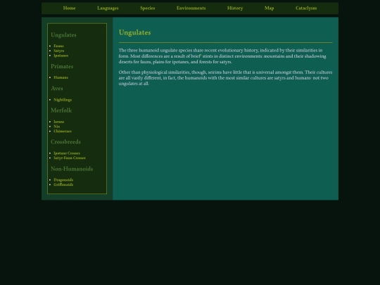 Species/ungulates screenshot
