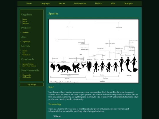 species screenshot