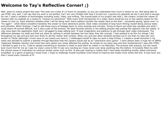 reflection screenshot