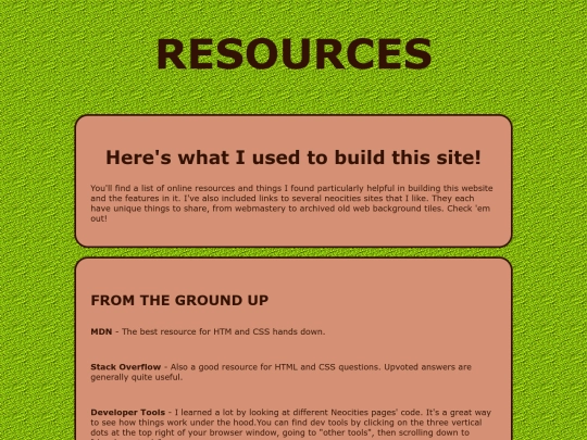 resources screenshot