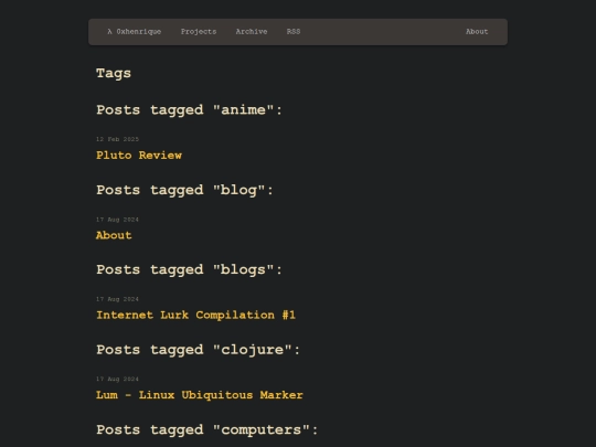 tags screenshot