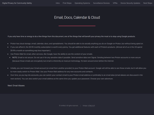email screenshot