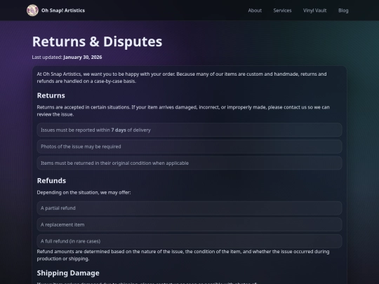 returns screenshot
