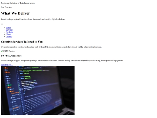 services screenshot