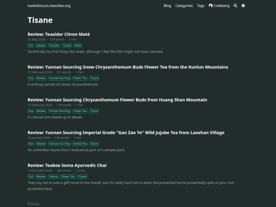 tags/tisane screenshot