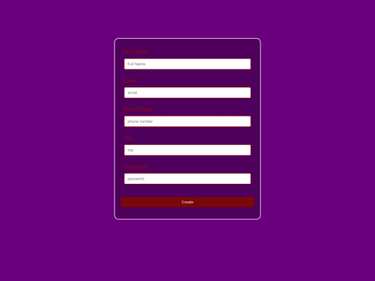 BMS/login/create screenshot