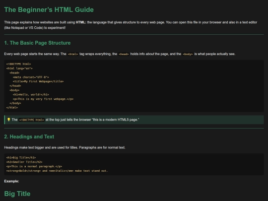 helpful resources/html-standards screenshot