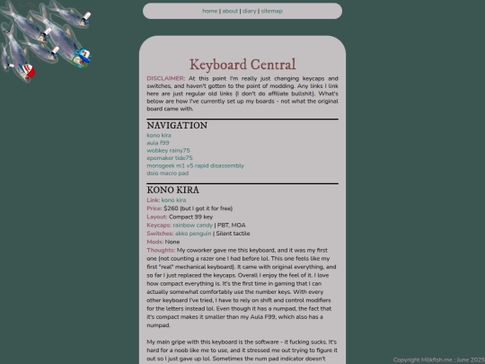 keyboards screenshot