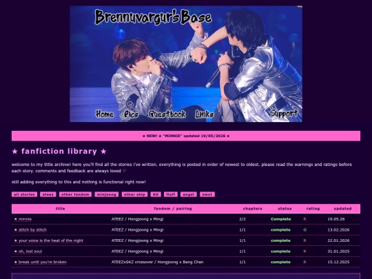 myfics screenshot