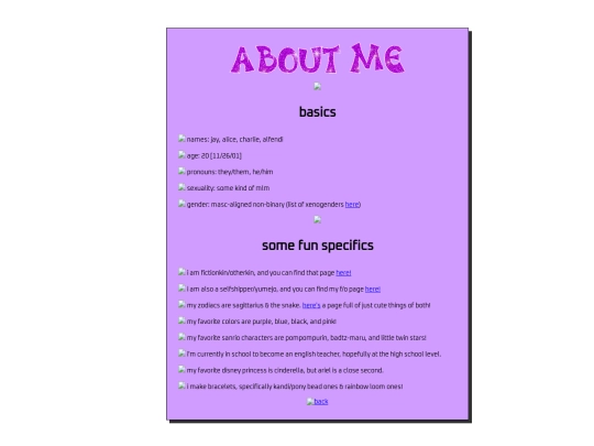 aboutme screenshot
