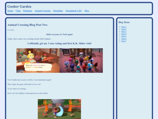 AnimalCrossing/Blog Posts/BlogPostTwo screenshot